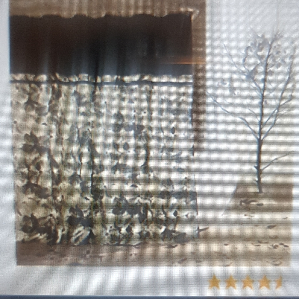 Kensie Rhea Geometric Curtain Shower